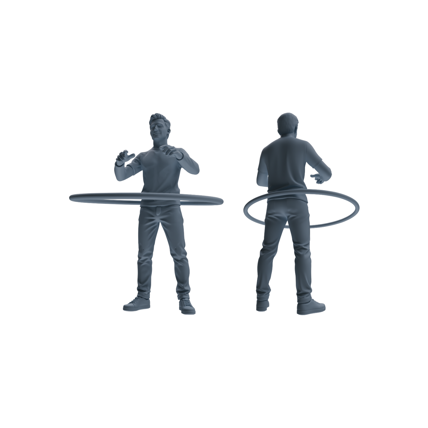 MRY-SFW LYTR791 Hula Hoop Figure Modern Model 3 pcsMiniature Car Diorama Figures Scene Props Accessories Resin