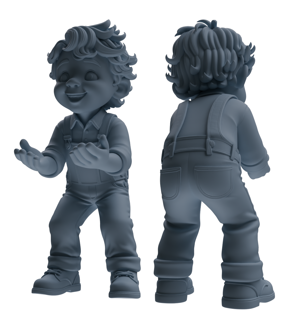 MRY-SFW LYTR920 Cartoon Farm Boy Multi-pose Modern Model 3 pcs