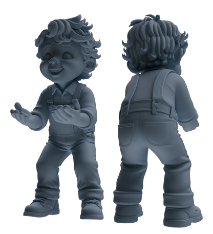 MRY-SFW LYTR920 Cartoon Farm Boy Multi-pose Modern Model 3 pcs