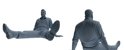 MRY-SFW LYTR917 Farm Worker Man Multi-pose Modern Model 4 pcs