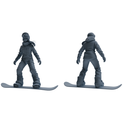 MRY-SFW LYTR786 Skiing Figure Modern Model 4 pcs Miniature Car Diorama Figures Scene Props Accessories Resin