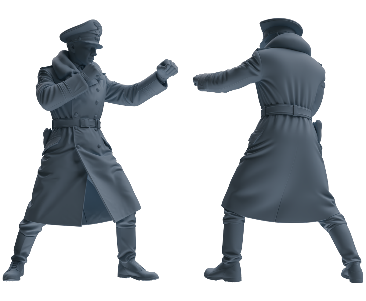 MRY-SFW LYGR704 WWII German Army Training Scene Six-Person Officer Combat Group