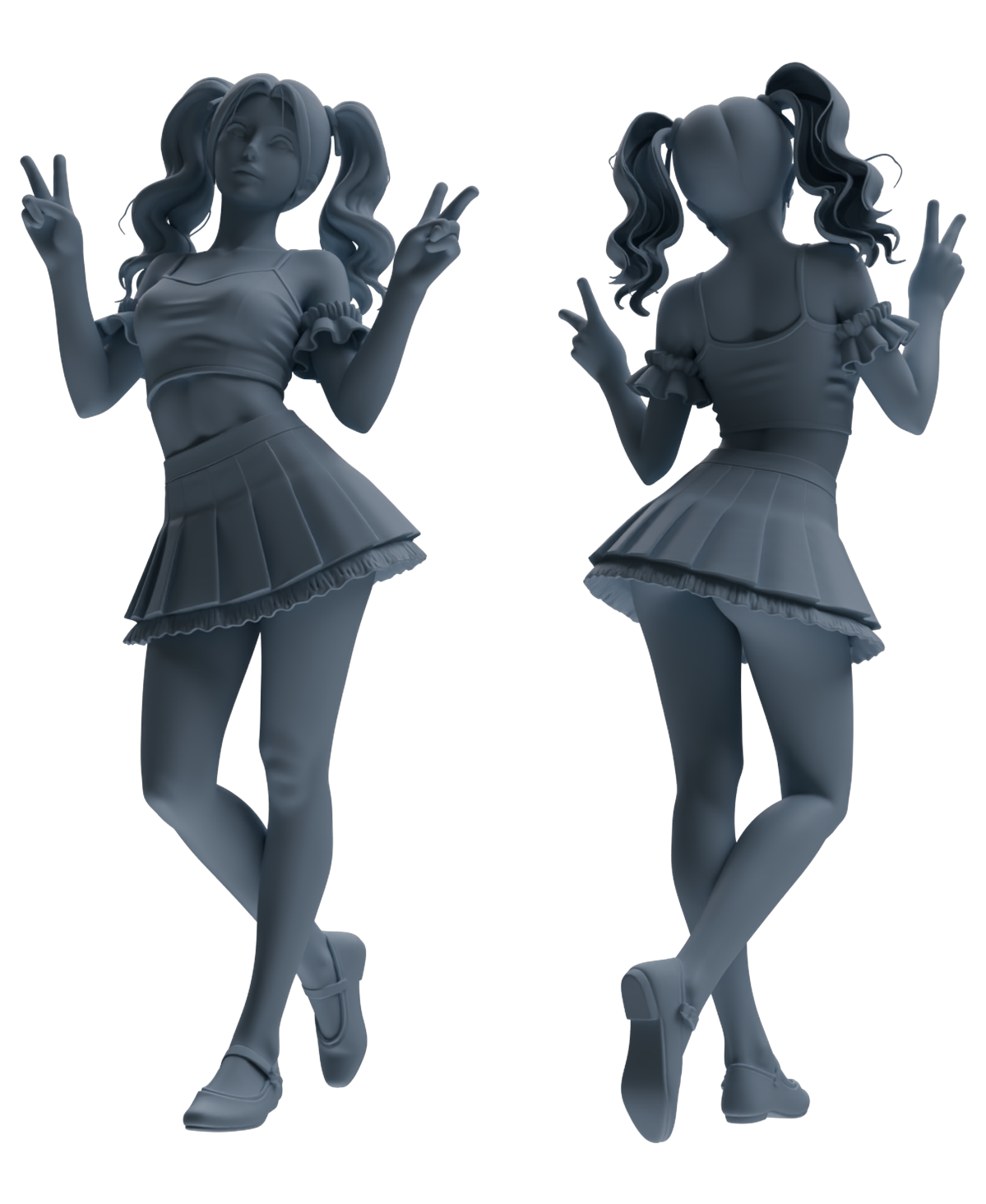 MRY-SFW LYTR866 Vibrant Cheerleader Character Modern Model 4 pcs