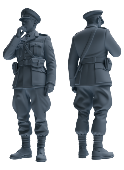 MRY-SFW SSTR180 Miniatures Soldier Model Kit Officer Pose Modern Model 3 pcs