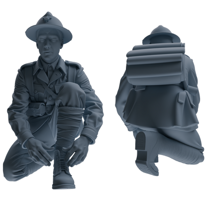 MRY-SFW SSTR203 Miniatures Soldier Model Kit WWI Soldier Pose Modern Model 3 pcs