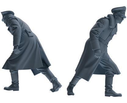 MRY-SFW LYGR713 WWII German Army Officer War Scene Six-Person Advancing Group