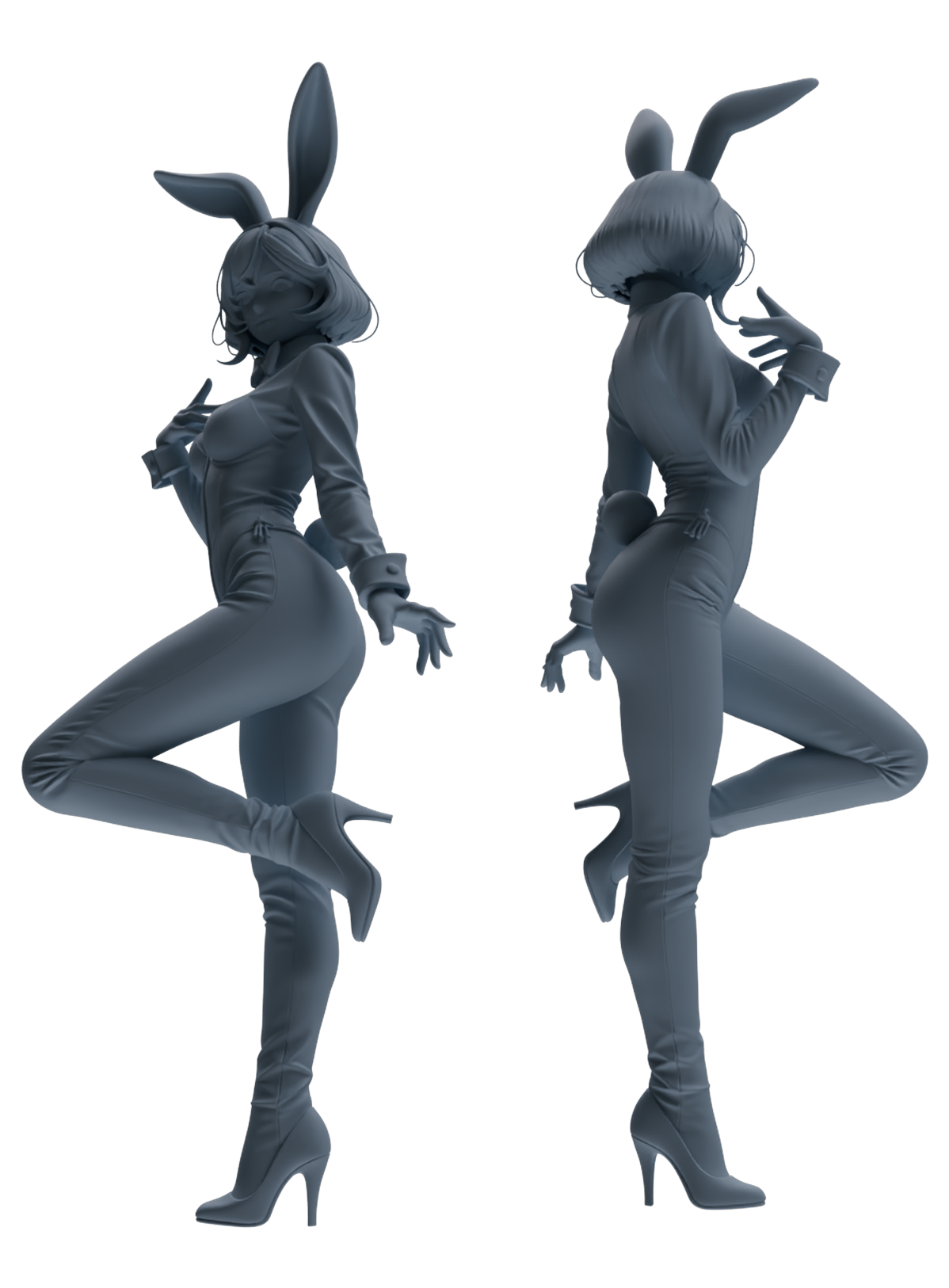 MRY-SFW LYTR887 Bunny Girl Figure Modern Model 4 pcs