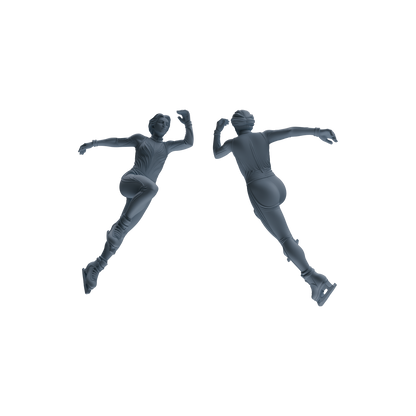 MRY-SFW LYTR801 Figure Skating Figure Modern Model 6 pcs Miniature Car Diorama Figures Scene Props Accessories Resin