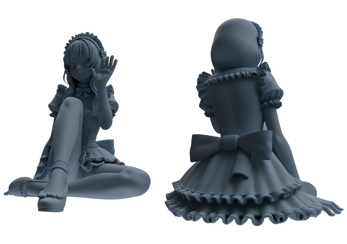 MRY-SFW LYTR870 Multi-pose Maid Girl Figure Modern Model 3 pcs