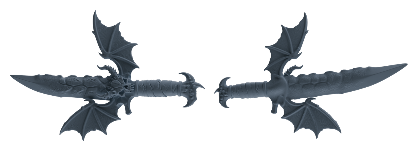 MRY-SFW LYGS404 Dark Style Dagger Weapon Modern Model 5 pcs
