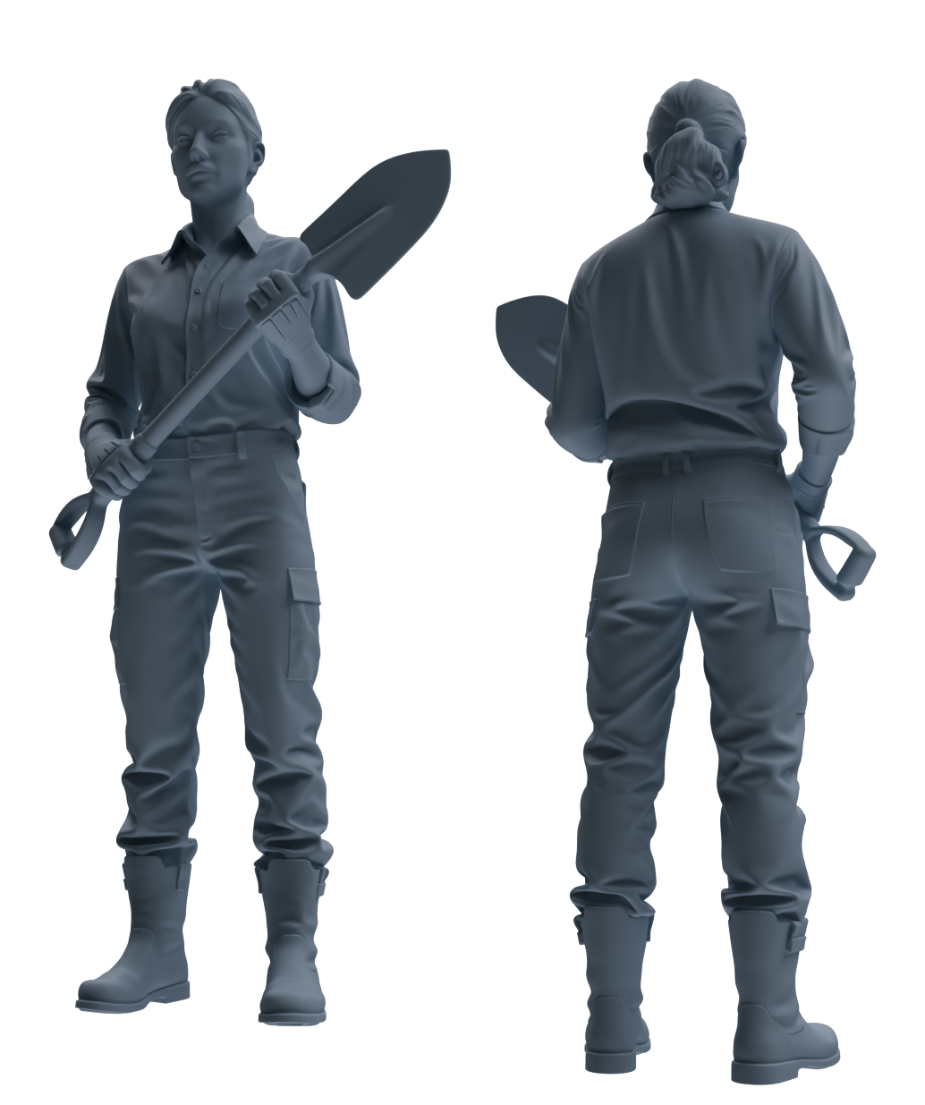 MRY-SFW LYTR921 Gardening Woman Multi-pose Modern Model 4 pcs