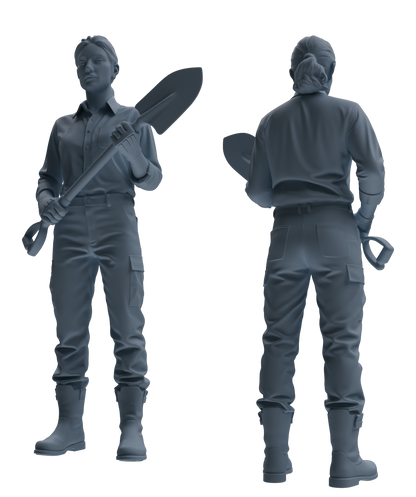 MRY-SFW LYTR921 Gardening Woman Multi-pose Modern Model 4 pcs