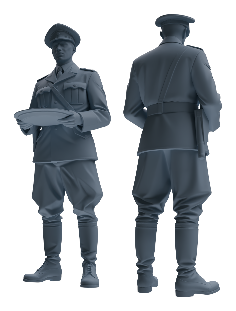 MRY-SFW LYGR580 WWII French Army Six-Person Mess Hall Group