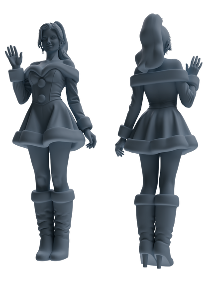 MRY-SFW LYTR880 Christmas Themed Girl Figure Modern Model 4 pcs