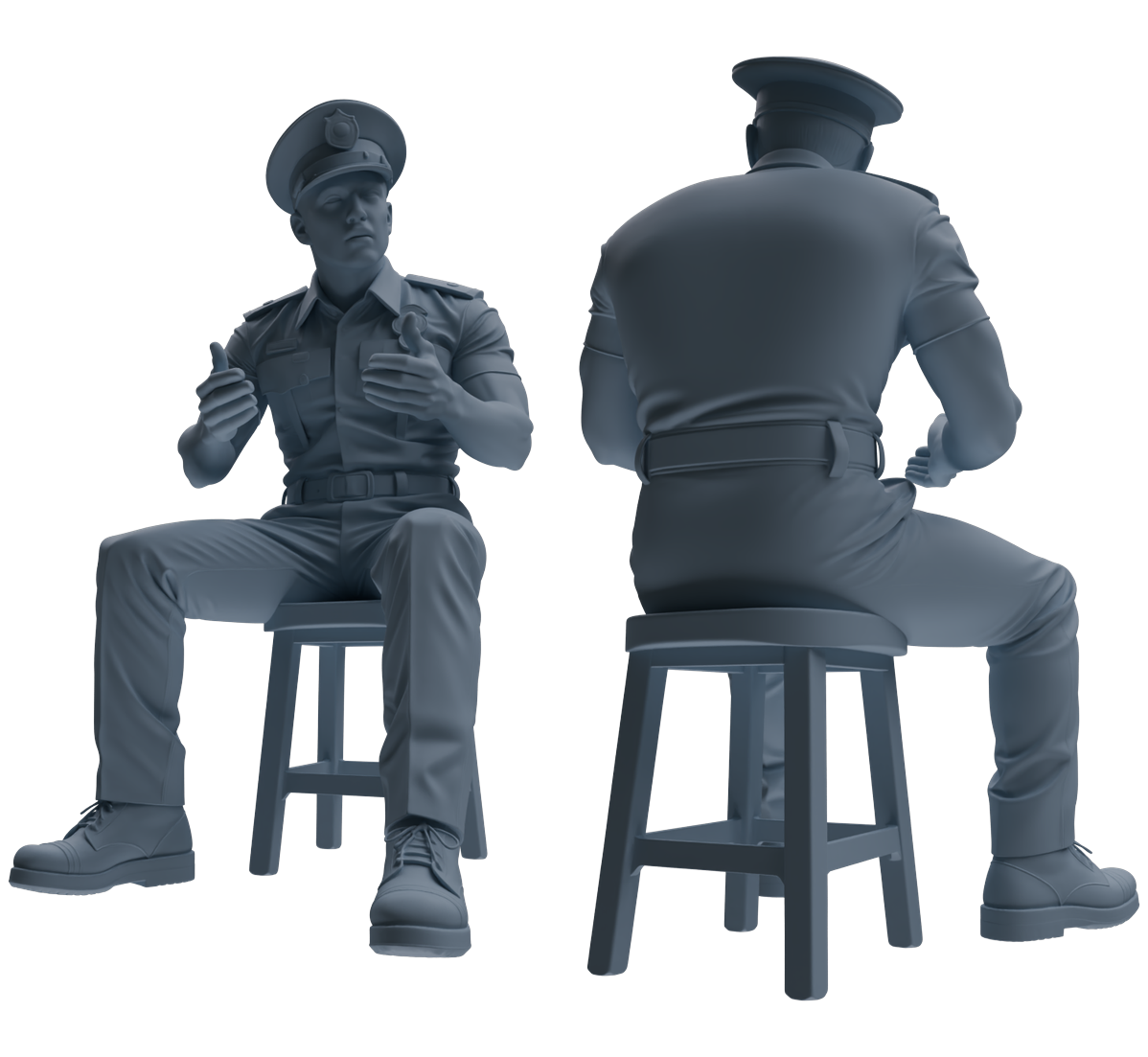 MRY-SFW LYGR768 Modern Hong Kong Police Six-Person Discussion Group