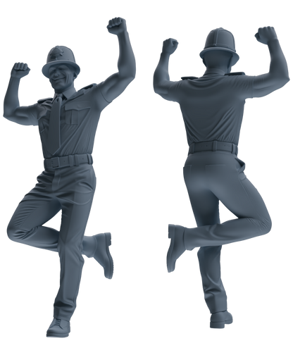 MRY-SFW LYGR807 Modern British Police Six-Person Dancing Group