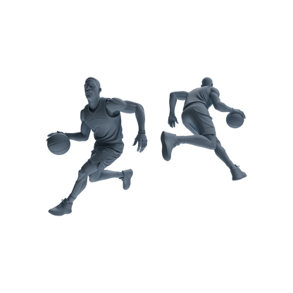 MRY-SFW LYTR804 Basketball Player Figure Modern Model 5 pcs Miniature Car Diorama Figures Scene Props Accessories Resin