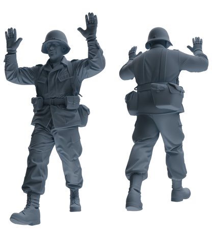 MRY-SFW SSTR198 Surrender Injured Soldier Pose Modern Model 4 pcs