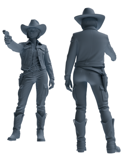 MRY-SFW LYTR893 Cowboy Style Girl Modern Model 4 pcs