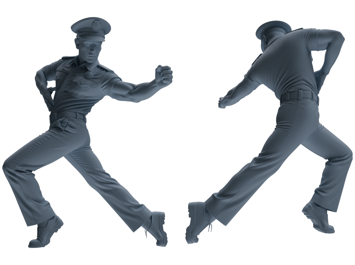 MRY-SFW LYGR769 Modern Hong Kong Police Six-Person Dancing Group