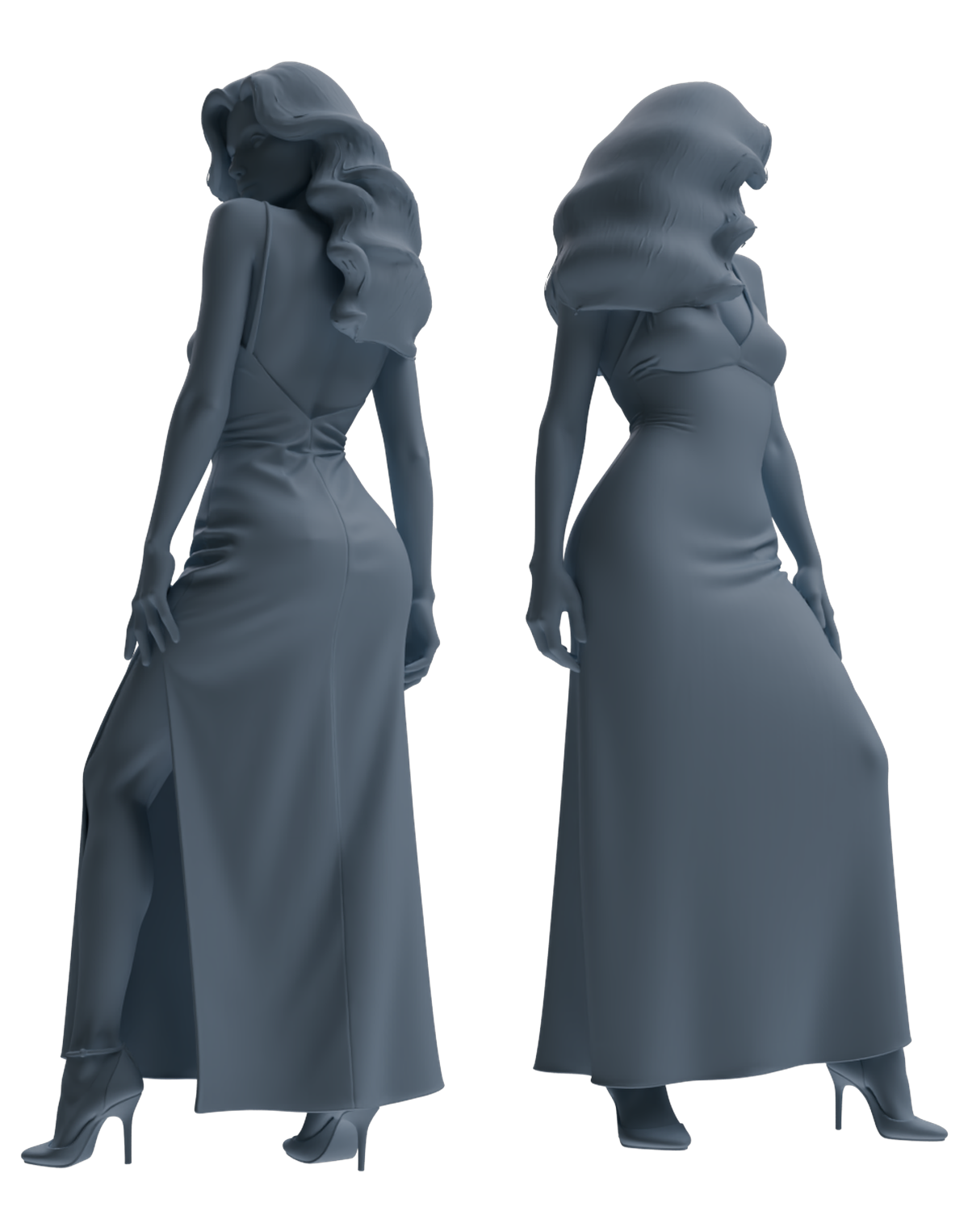 MRY-SFW LYTR857 Dress Woman Figure Modern Model 3 pcs Miniature Car Diorama Figures Scene Props Accessories Resin
