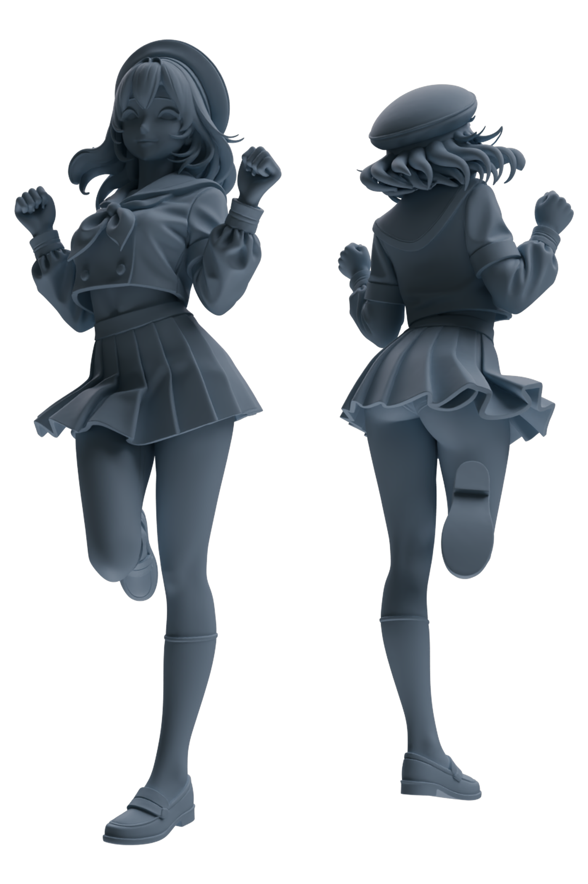 MRY-SFW LYTR884 Multi-pose Sailor Uniform Girl Figure Modern Model 3 pcs
