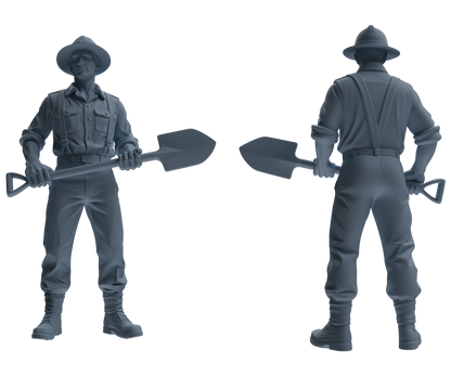MRY-SFW SSTR201 Miniatures Soldier Model Kit Multi-Pose Combat Engineer Soldier Modern Model 6 pcs