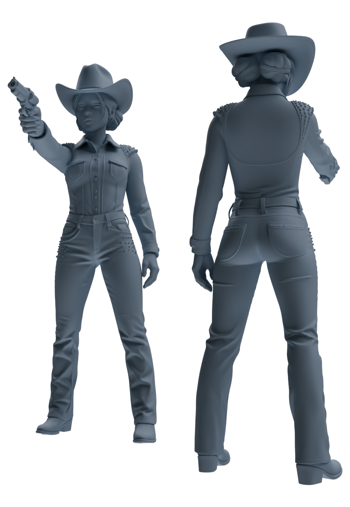 MRY-SFW LYTR892 Multi-style Cowgirl Modern Model 4 pcs