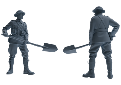 MRY-SFW SSTR177 Miniatures Soldier Model Kit Combat Engineer Soldier Modern Model 6 pcs