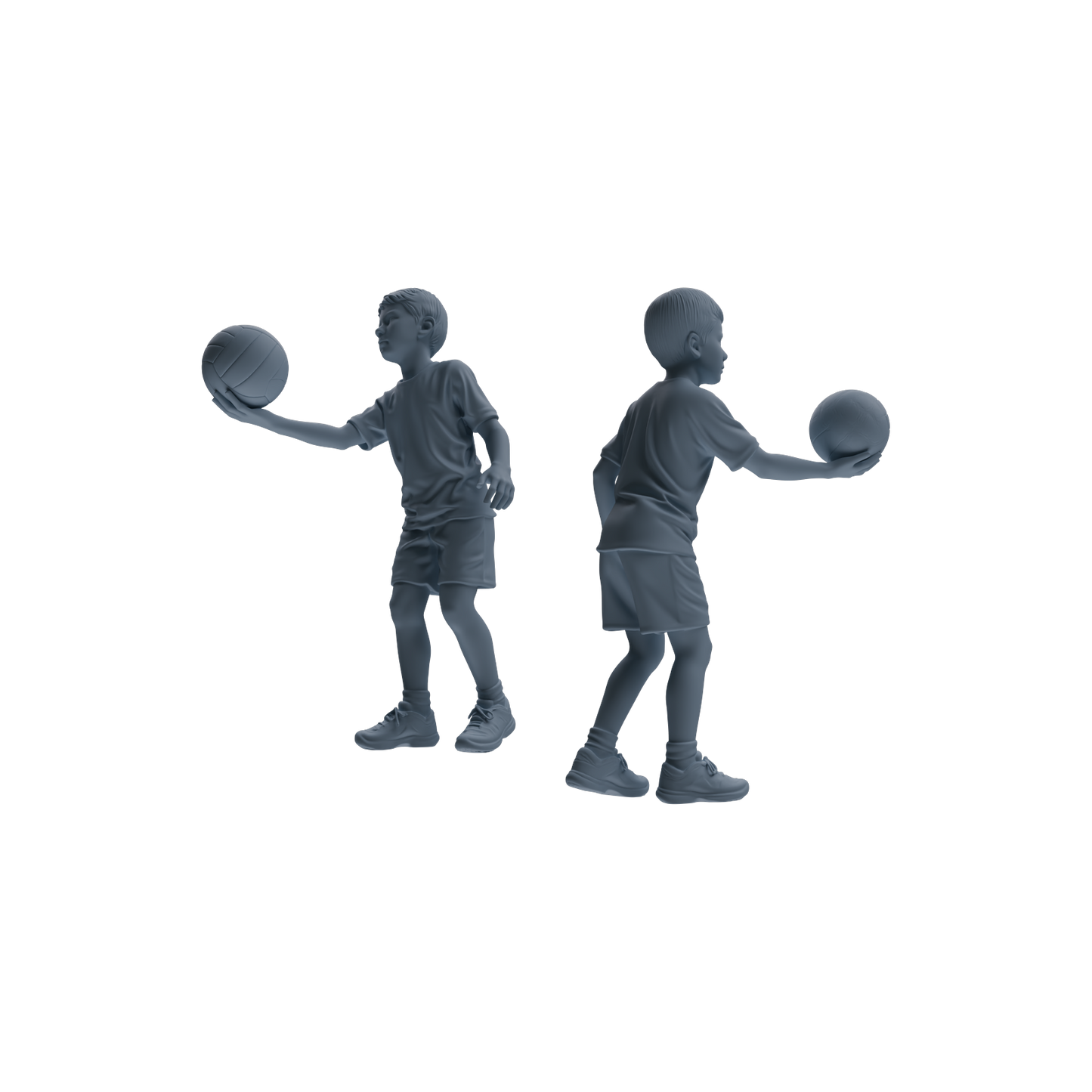 MRY-SFW LYTR819 Child Basketball Player Figure Modern Model 6 pcs Miniature Car Diorama Figures Scene Props Accessories Resin