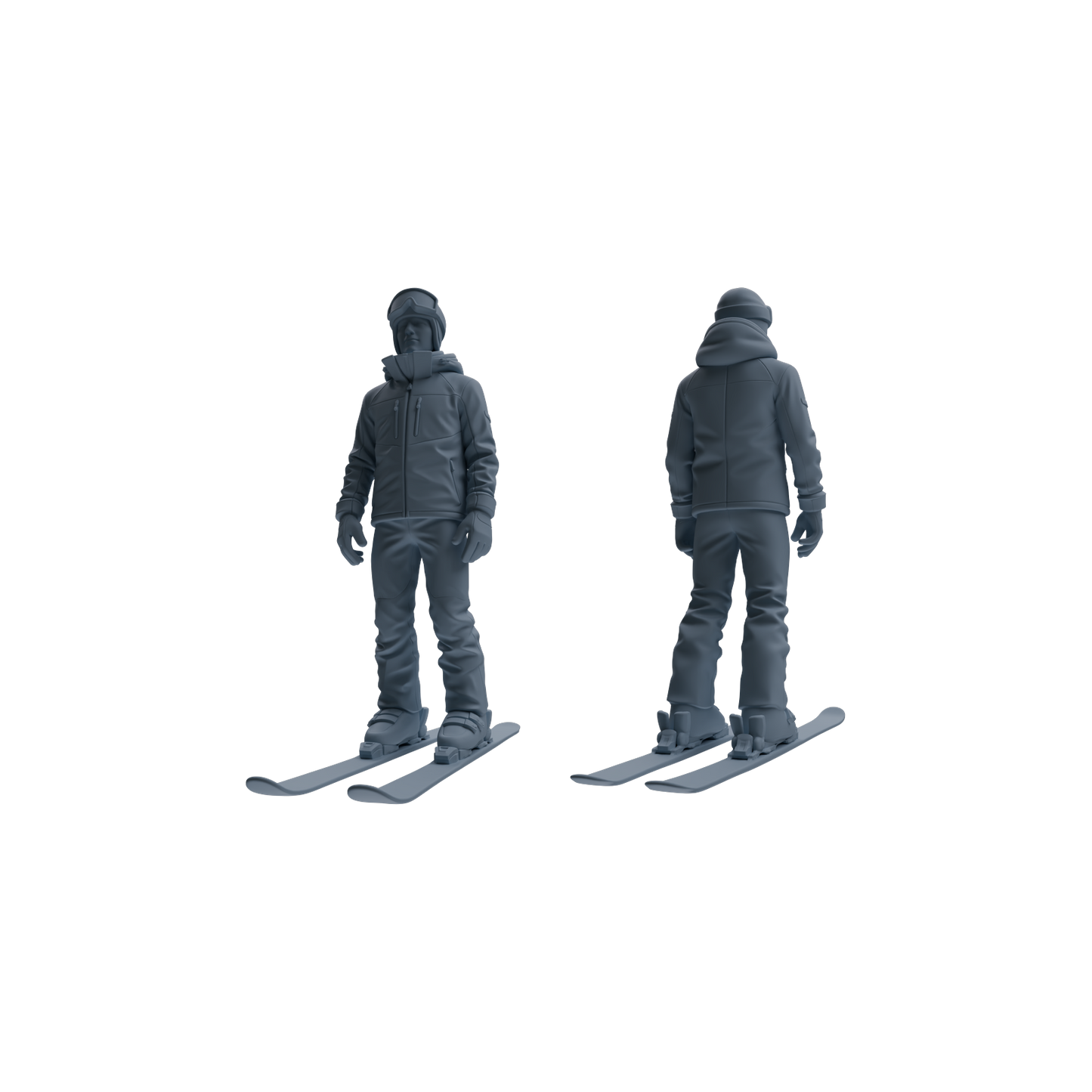 MRY-SFW LYTR803 Skiing Figure Modern Model 6 pcs Miniature Car Diorama Figures Scene Props Accessories Resin