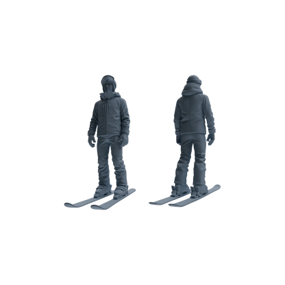 MRY-SFW LYTR803 Skiing Figure Modern Model 6 pcs Miniature Car Diorama Figures Scene Props Accessories Resin