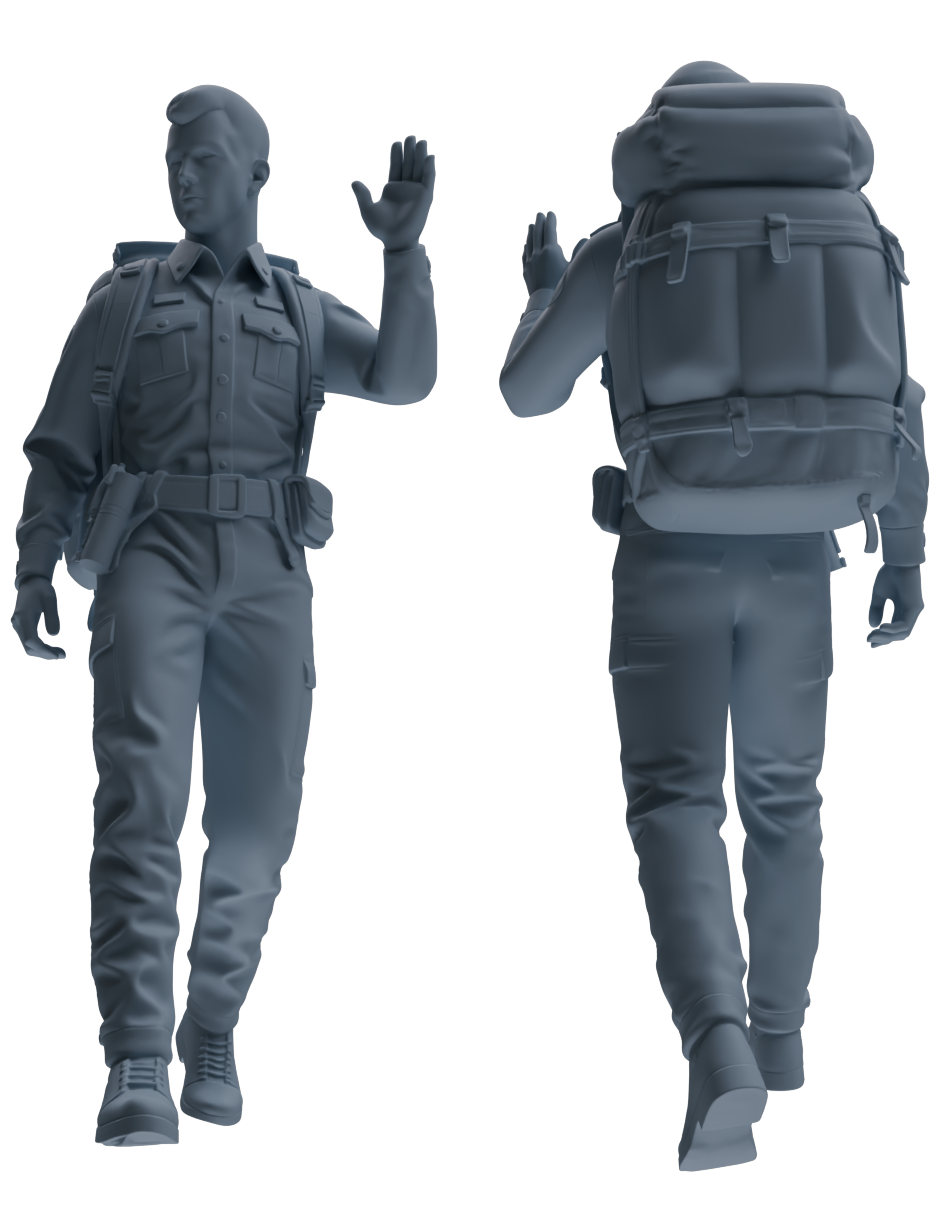 MRY-SFW LYGR678 Los Angeles Patrol Police Seven-Person Foot Patrol Group