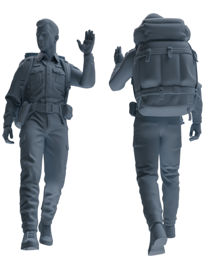 MRY-SFW LYGR678 Los Angeles Patrol Police Seven-Person Foot Patrol Group
