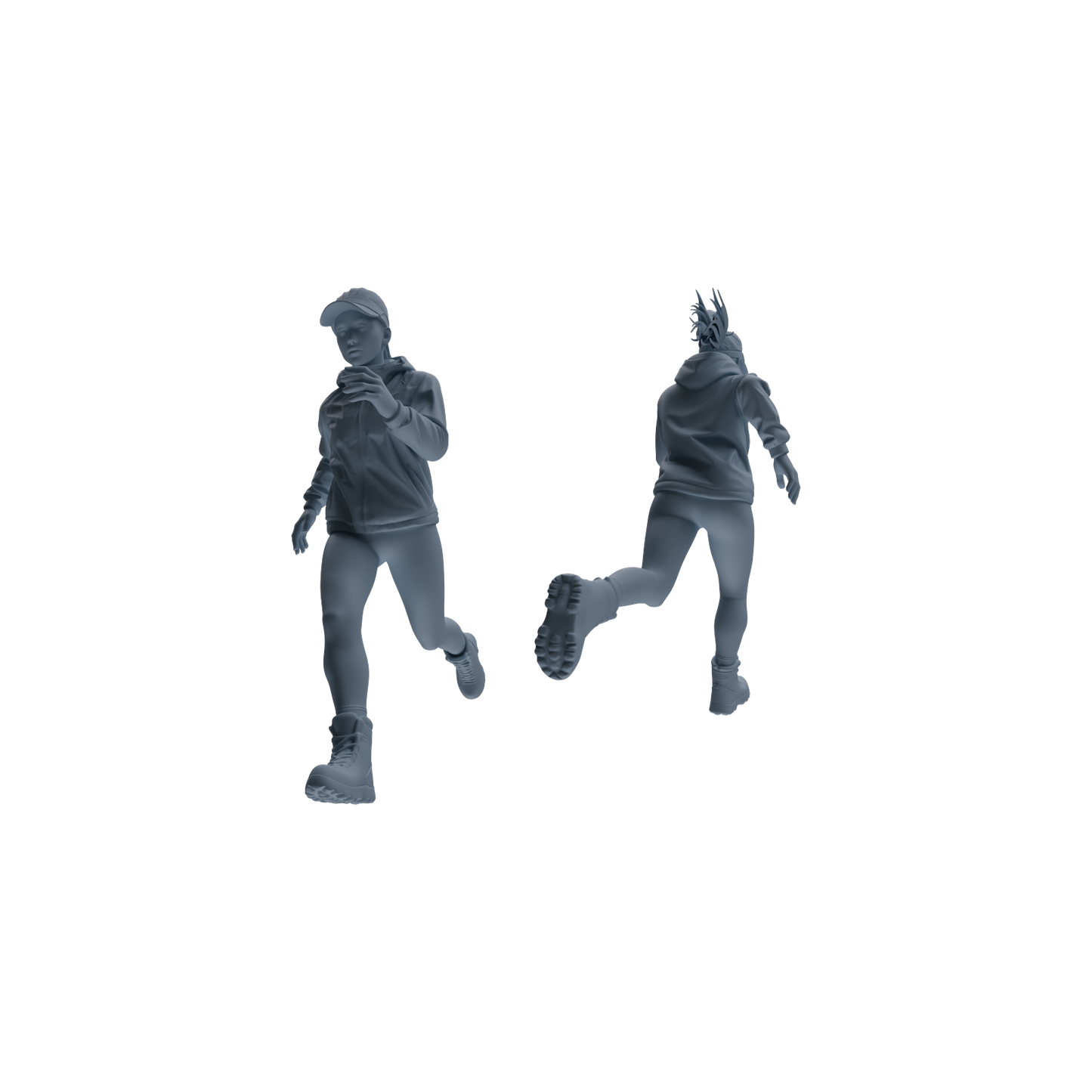 MRY-SFW LYTR821 Outdoor Running Athlete Figure Modern Model 6 pcs Miniature Car Diorama Figures Scene Props Accessories Resin