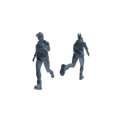 MRY-SFW LYTR821 Outdoor Running Athlete Figure Modern Model 6 pcs Miniature Car Diorama Figures Scene Props Accessories Resin