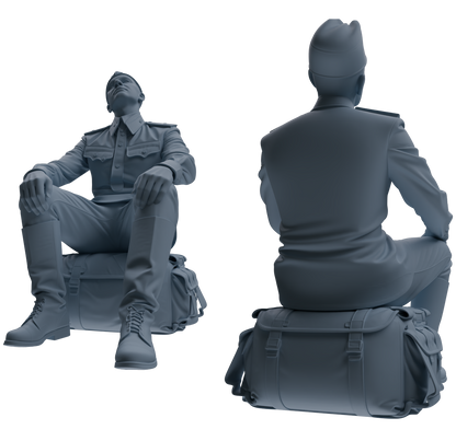 MRY-SFW LYGR734 WWII Soviet Army War Scene Seven-Person Rest Group