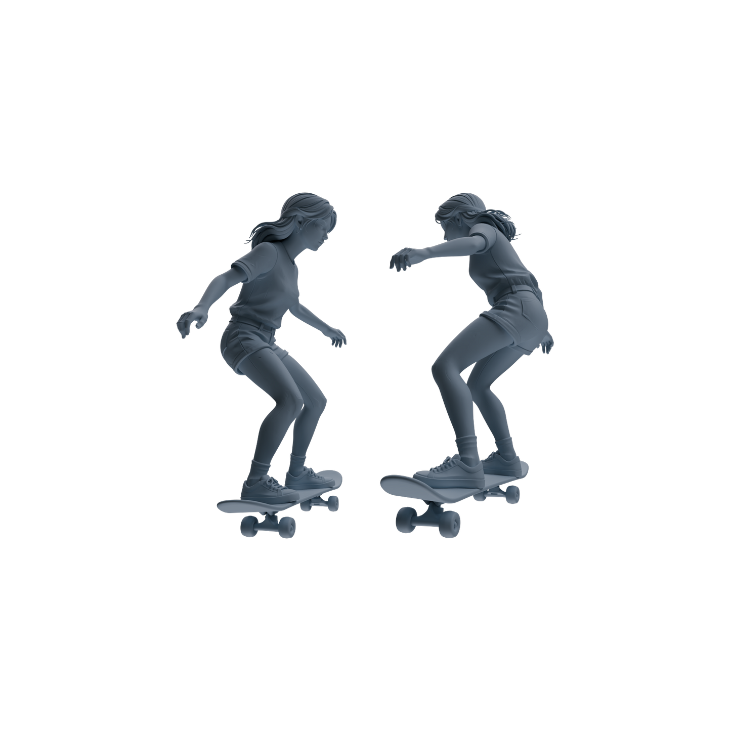 MRY-SFW LYTR788 Skateboard Scooter Figure Modern Model 4 pcs Miniature Car Diorama Figures Scene Props Accessories Resin