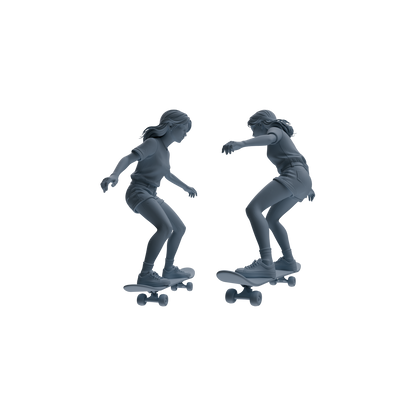 MRY-SFW LYTR788 Skateboard Scooter Figure Modern Model 4 pcs Miniature Car Diorama Figures Scene Props Accessories Resin