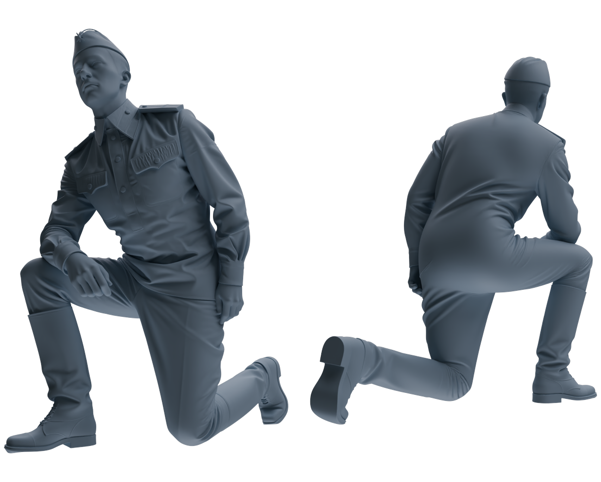 MRY-SFW LYGR730 WWII Soviet Army War Scene Six-Person Criticism Group