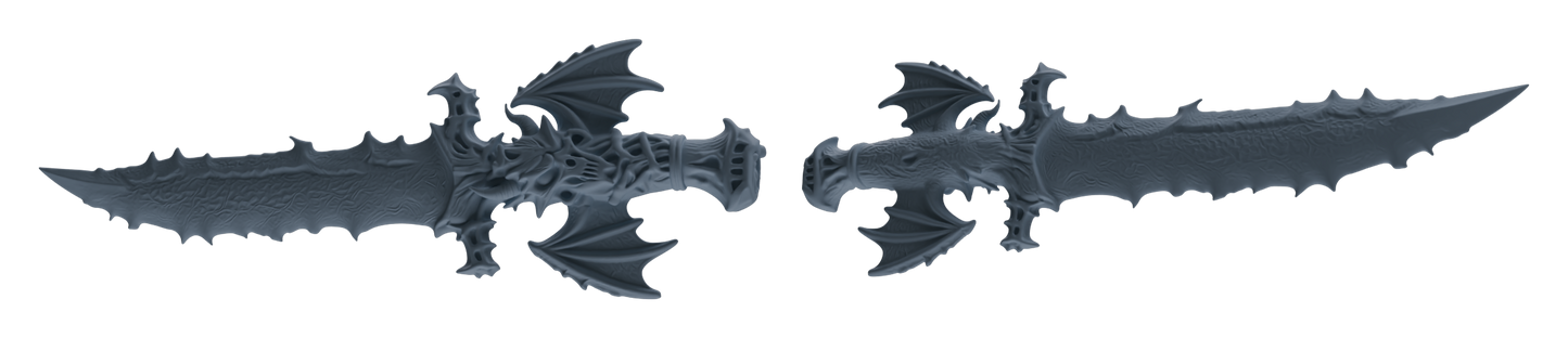 MRY-SFW LYGS402 Fantasy Style Dagger Weapon Modern Model 5 pcs