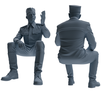 MRY-SFW LYGR729 WWII Soviet Army War Scene Six-Person Conversation Group