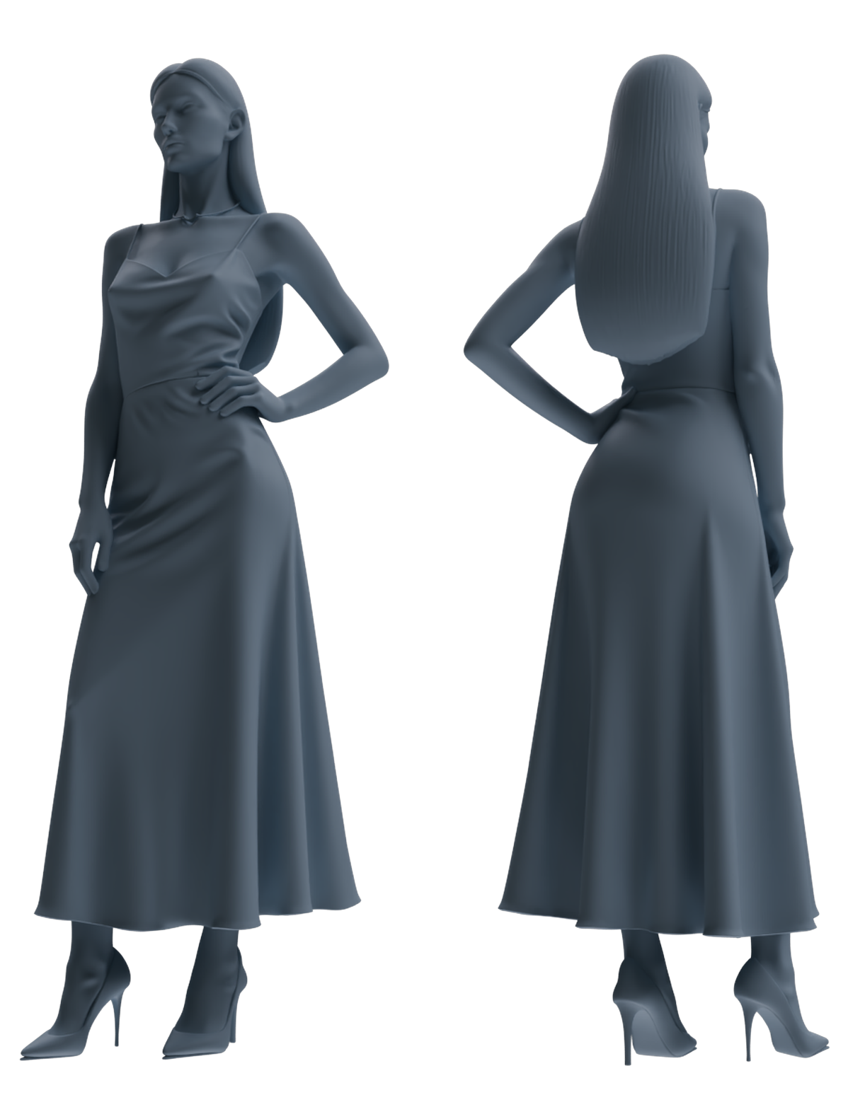MRY-SFW LYTR879 Evening Dress Woman Figure Modern Model 3 pcs