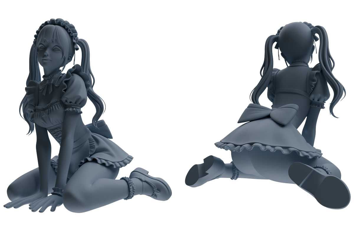MRY-SFW LYTR872 Maid Outfit Girl Figure Modern Model 3 pcs