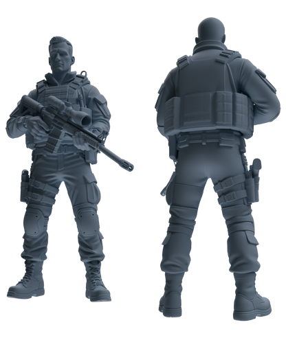 MRY-SFW SSTR176 Miniatures Soldier Model Kit Special Forces Soldier Modern Model 3 pcs