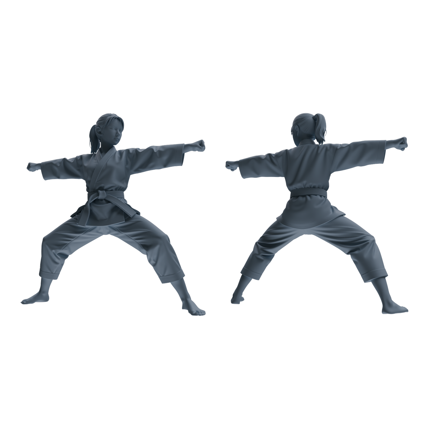 MRY-SFW LYTR814 Karate Child Athlete Figure Modern Model 4 pcs Miniature Car Diorama Figures Scene Props Accessories Resin