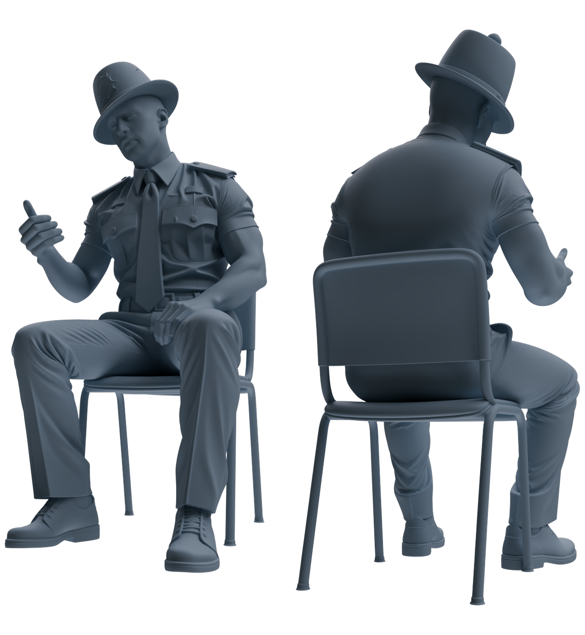 MRY-SFW LYGR802 Modern British Police Six-Person Conversation Group
