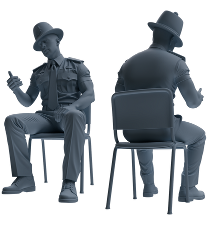 MRY-SFW LYGR802 Modern British Police Six-Person Conversation Group
