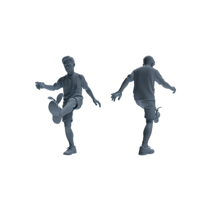MRY-SFW LYTR796 Shuttlecock Kicking Figure Modern Model 4 pcs Miniature Car Diorama Figures Scene Props Accessories Resin