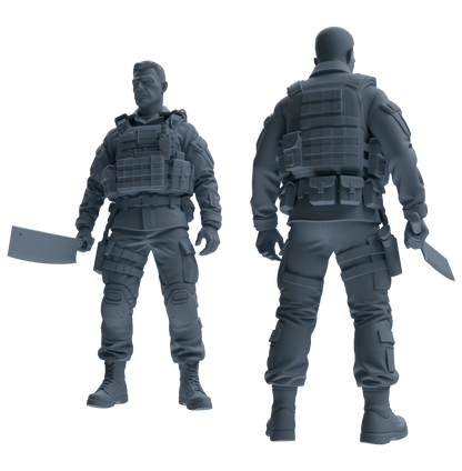 MRY-SFW SSTR204 Miniatures Soldier Model Kit Multi-Scenario Soldier Pose Modern Model 4 pcs